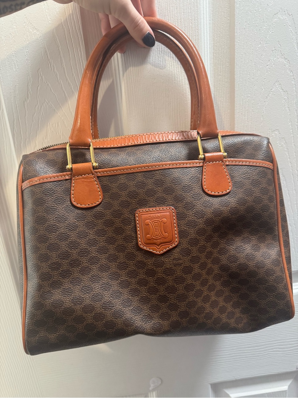 Vintage Celine Macadam Monogram Handbag